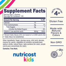 Load image into Gallery viewer, Nutricost Kids Vitamin C Gummies (90mg), 120 Gummies - Natural Flavors, Natural Colors, Gluten Free, No Corn Syrup
