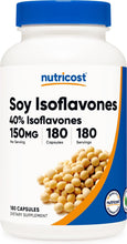 Load image into Gallery viewer, Nutricost Soy Isoflavones 150mg, 180 Veggie Capsules - Gluten Free, Non-GMO, Vegetarian Friendly
