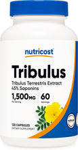 Load image into Gallery viewer, Nutricost Tribulus Terrestris Extract 1500mg, 120 Capsules - 60 Servings (750mg Per Cap), Non GMO &amp; Gluten Free
