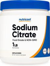 Load image into Gallery viewer, Nutricost Sodium Citrate Powder 1LB (16oz) - Food Grade, Non-GMO - Emulsifier, Natural Flavor Enhancer, Food Preservant
