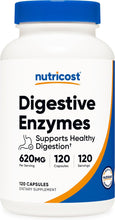 Load image into Gallery viewer, Nutricost Digestive Enzymes 620mg, 120 Capsules - Complete Digestive Enzyme Supplement
