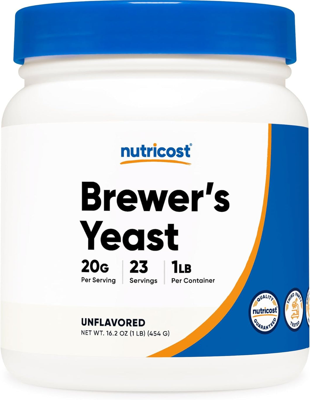 Nutricost Brewers Yeast Powder 1LB (16oz) - Non-GMO, Vegetarian Friendly