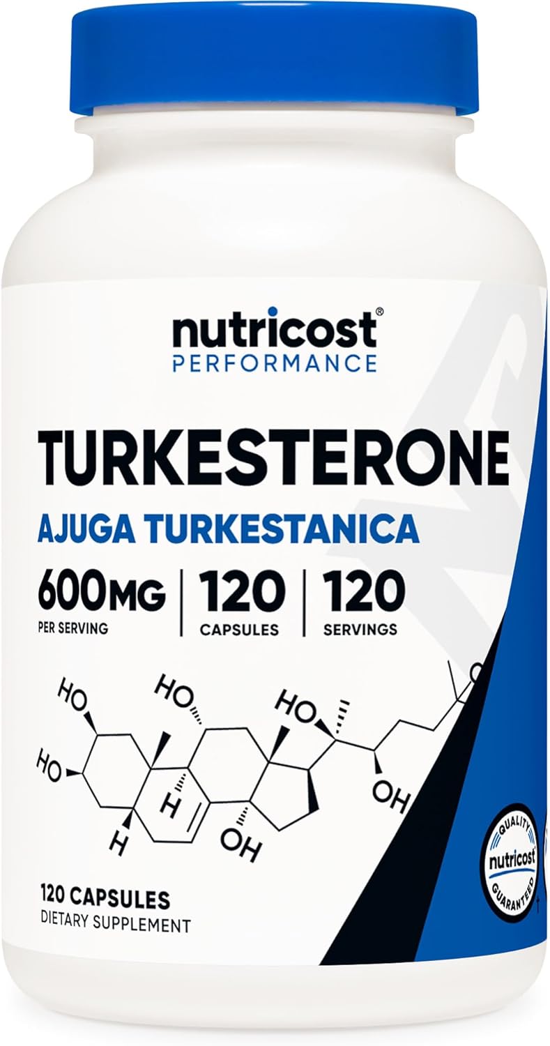 Nutricost Turkesterone Dietary Supplement 600mg, 120 Capsules - Vegetarian, Non-GMO & Gluten Free