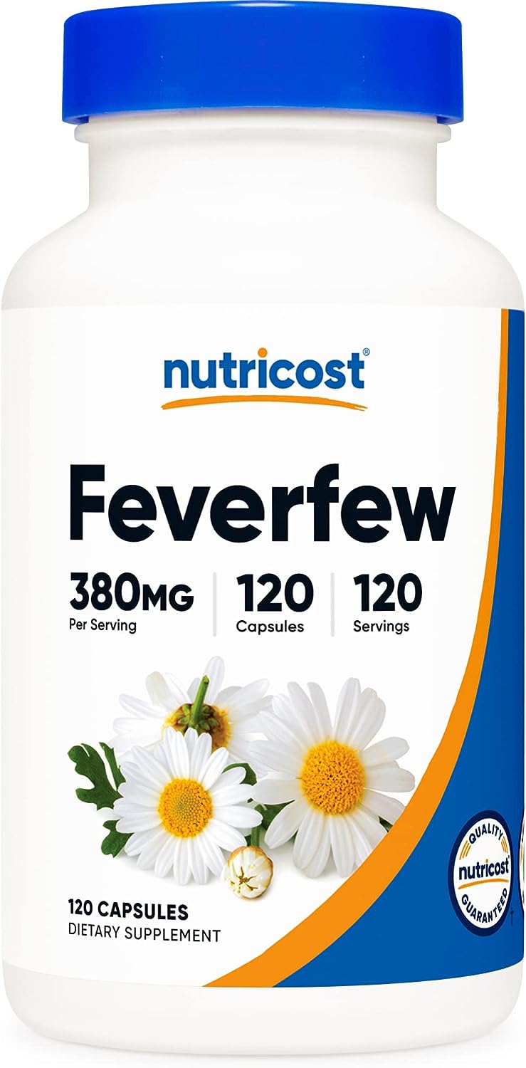Nutricost Feverfew Capsules 380mg, 120 Capsules, Vegetarian Friendly, Non-GMO & Gluten Free
