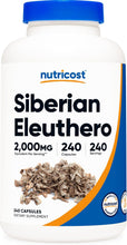 Load image into Gallery viewer, Nutricost Siberian Eleuthero 500mg, 240 Capsules - Eleutherococcus Senticosus - Gluten Free &amp; Non-GMO
