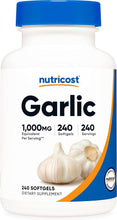 Load image into Gallery viewer, Nutricost Garlic 1000mg, 240 Softgels - Premium, High Potency, Gluten Free Garlic Supplement
