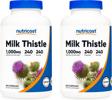 Load image into Gallery viewer, Nutricost Milk Thistle 250mg, 240 Capsules (2 Bottles)
