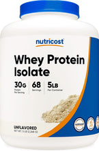 Load image into Gallery viewer, Nutricost Whey Protein Isolate (Unflavored) 5LBS
