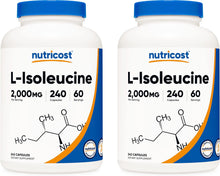 Load image into Gallery viewer, Nutricost L-Isoleucine 2000mg Per Serving, 240 Capsules Per Bottle (2 Bottles)
