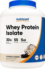 Load image into Gallery viewer, Nutricost Whey Protein Isolate (Cookies N Cream, 5 Pounds)
