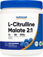 Load image into Gallery viewer, Nutricost L-Citrulline Malate 2:1 (300 Grams) (Blue Raspberry)
