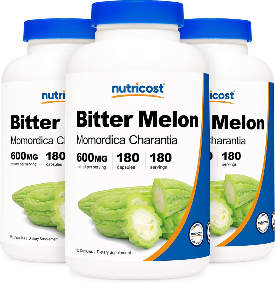 Nutricost Bitter Melon 600mg, 180 Capsules (3 Bottles)