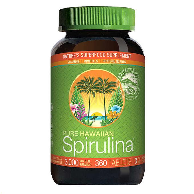 Pure Hawaiian Spirulina 3000 mg., 360 Tablets